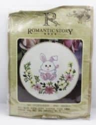 ערכה לרקמה עם חישוק רקמה- ארנב