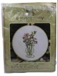 ערכת ריקמה עם חישוק 20X20- אגרטל פרחים- במבצע