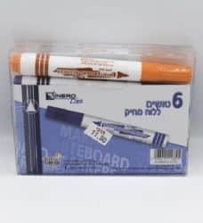 טושים ללוח מחיק- 6 צבעים
