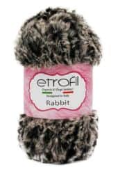 Rabbit- צמר פרווה - חום שחור- 714