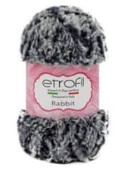 Rabbit- צמר פרווה - אפור שחור- 719