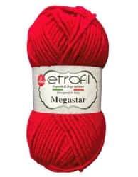 MEGASTAR- צמר מגהסטאר (במבצע)- אדום- 121