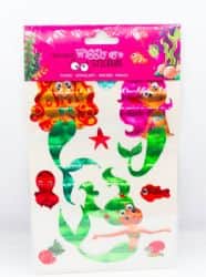 מדבקות עיצוב תלת מימד מטאלי- בנות ים