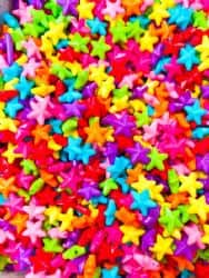 חרוזי אקריל-מיוחדים-צבעים חזקים- כוכב