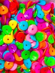 חרוזי אקריל-מיוחדים-צבעים חזקים- דיסקיות