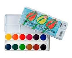 סט צבעי מים- 12 צבעים איכותיים- טלנס
