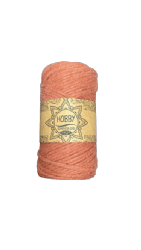 חוט מקרמה 4MM- CHICAGO סינגל טוויסט בצבע-אפרסק