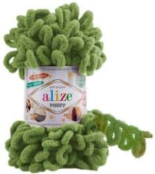 Alize Puffy- 485 צמר לולאות פלאפי ירוק זית