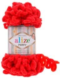 Alize Puffy- 56 צמר לולאות פלאפי אדום
