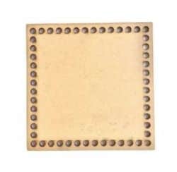 לוח עץ / תחתית לסריגת סלסלה - מרובע