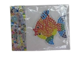 ערכת יצירה - להכנת תמונה מחרוזי גיהוץ בדגם- -דג