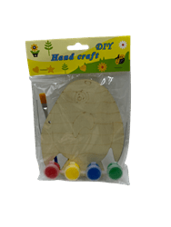 דמויות מעץ לצביעה ותליה- מגיע עם צבעים מכחול וחוט דגם-דג