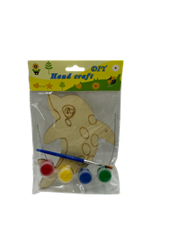 דמויות מעץ לצביעה ותליה- מגיע עם צבעים מכחול וחוט דגם-דולפין