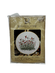 רקמה עם חישוק רקמה- 20X20- שדה פרחים