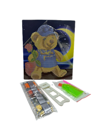 עבודת יצירה-קיט הדבקה/שיבוץ יהלומים A4 דגם -דובי