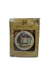 רקמה עם חישוק רקמה- 20X20- חלון עם מפרחים