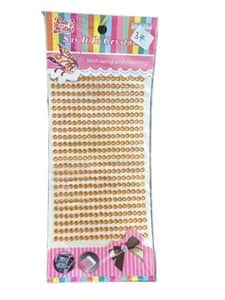 מדבקות שיבוץ לקישוט ויצירה- מתאימות לכל משטח דגם- כתום מידה 3