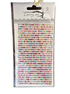 מדבקות שיבוץ לקישוט ויצירה- מתאימות לכל משטח דגם- צבעוני מבריק מידה 2