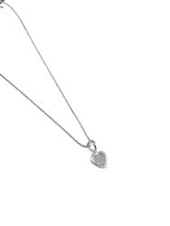 תליון מכסף אמיתי 925 דגם- לב משובץ ניתן לרכוש עם שרשרת כסף מוכנה