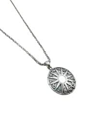 תליון מכסף אמיתי 925 דגם- מטבע שמש ניתן לרכוש עם שרשרת כסף מוכנה