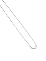 שרשרת מוכנה מעוצבת עגולה נוצצת כסף 925 - 45 ס"מ