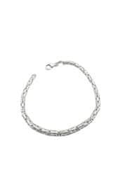 צמיד גורמט כסף 925- כסף בהיר עגול אורך-18 ס"מ