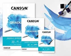 בלוק אקוורל 250 גרם חברת CANSON בגודל A3