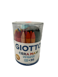 12 צבעי שעווה עבים בגוונים עזים בעלי מרקם רך ונוח לציור וצביעה+ מחדד