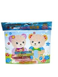 ערכת יצירה לילדים- ערכת יצירה הדבקת אבנים- לגיל 2+ -דגם דובי