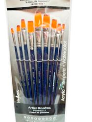 סט מכחולים מקצועי משיער טבעי- 9 מכחולים