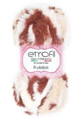 Rabbit- צמר פרווה חום שמנת 116