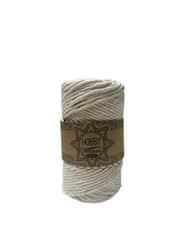 חוט מקרמה 4MM- CHICAGO סינגל טוויסט בצבע-שמנת