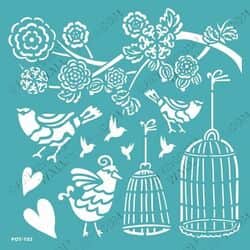 שבלונה דביקה רב פעמי - ציפורים