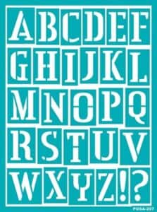 שבלונה דביקה רב פעמי - אותיות אנגלית